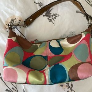 Coach bag, multi pastel colors, like new